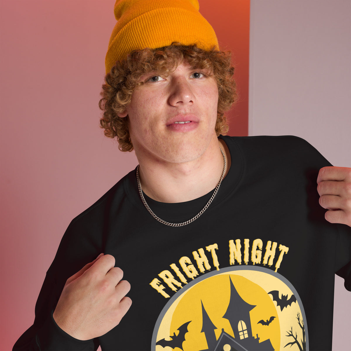 Make every spooky outing cozier with the Fright Night Vibes Halloween Crewneck Sweatshirt Festive Wear, a must-have for stylish fall celebrations.