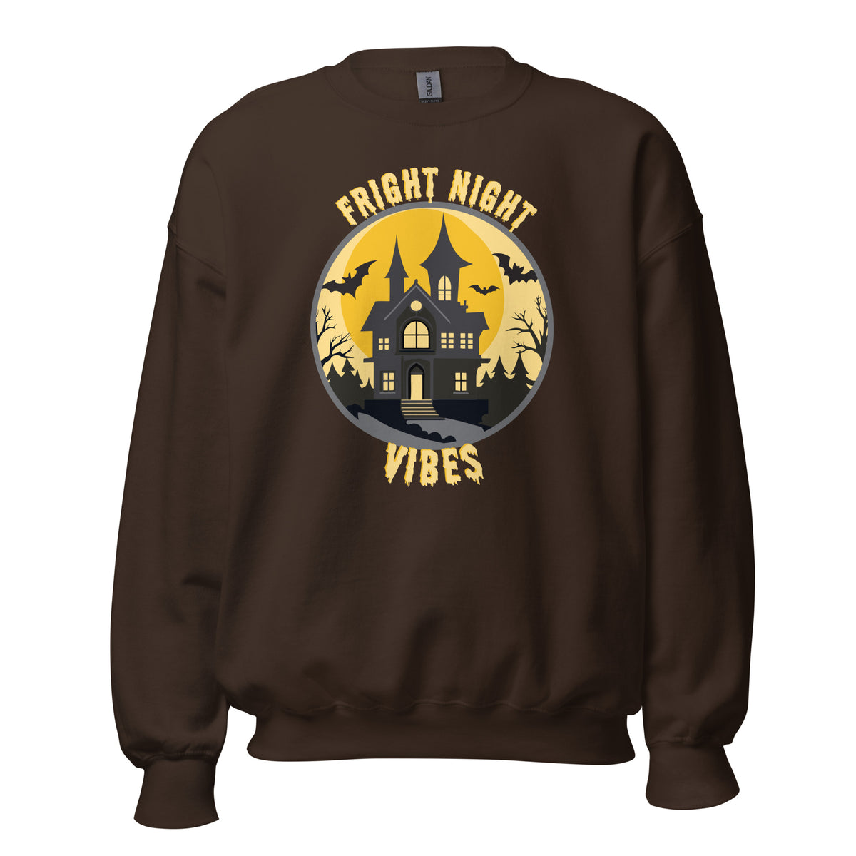 Shop the Fright Night Vibes Halloween Crewneck Sweatshirt for a soft, festive layer perfect for pumpkin patches and October nights.