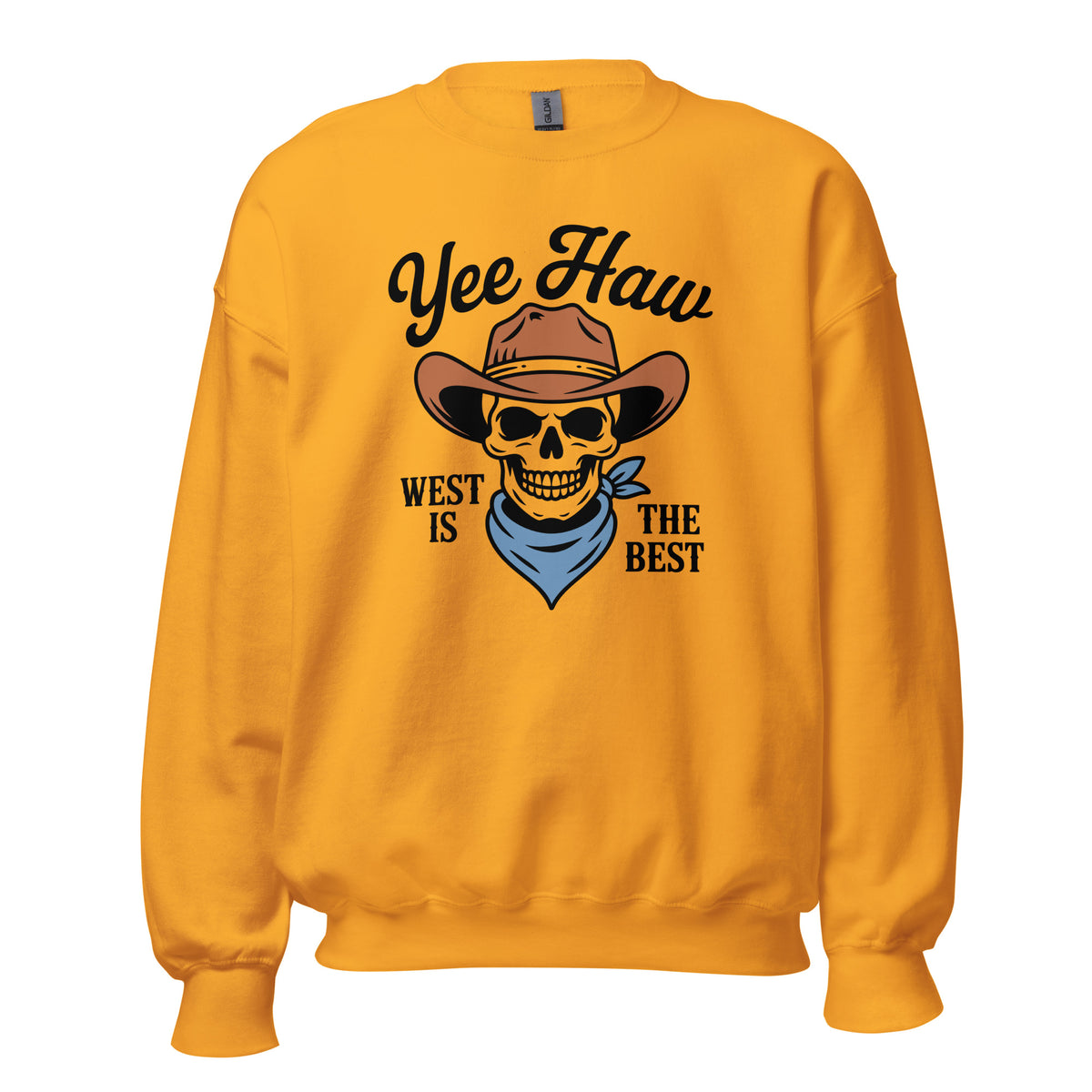 Shop Yee Haw West Is the Best Cowboy Skull Sweatshirt, a striking Western-inspired design that adds edge to your casual wardrobe.