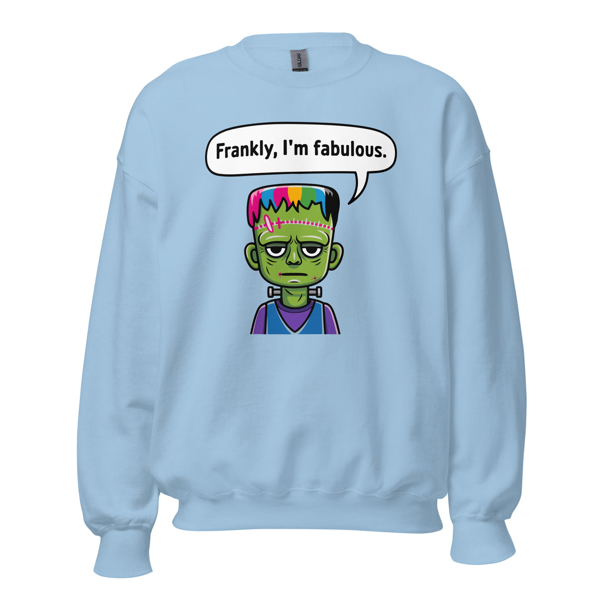 Buy Frankly, I'm Fabulous: Frankenstein Sweatshirt Casual Wear for Sale, blending cozy comfort and iconic monster flair.