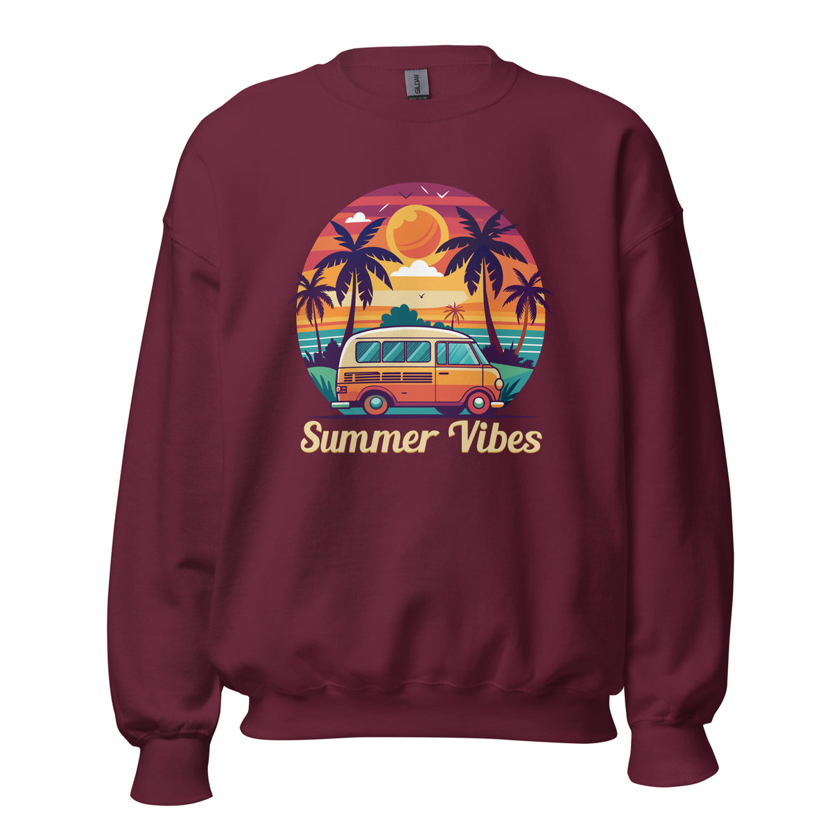 Add retro flair to your wardrobe with the Summer Vibes Sunset Van Crewneck Sweatshirt for Casual Wear, ideal for relaxed everyday comfort.