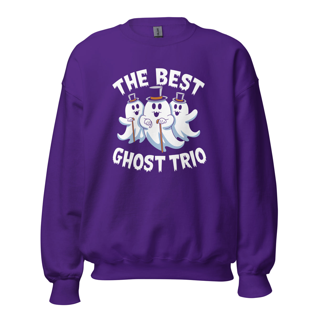Discover The Best Ghost Trio Halloween Crewneck Sweatshirt with playful ghost style, soft comfort, and festive fall flair.