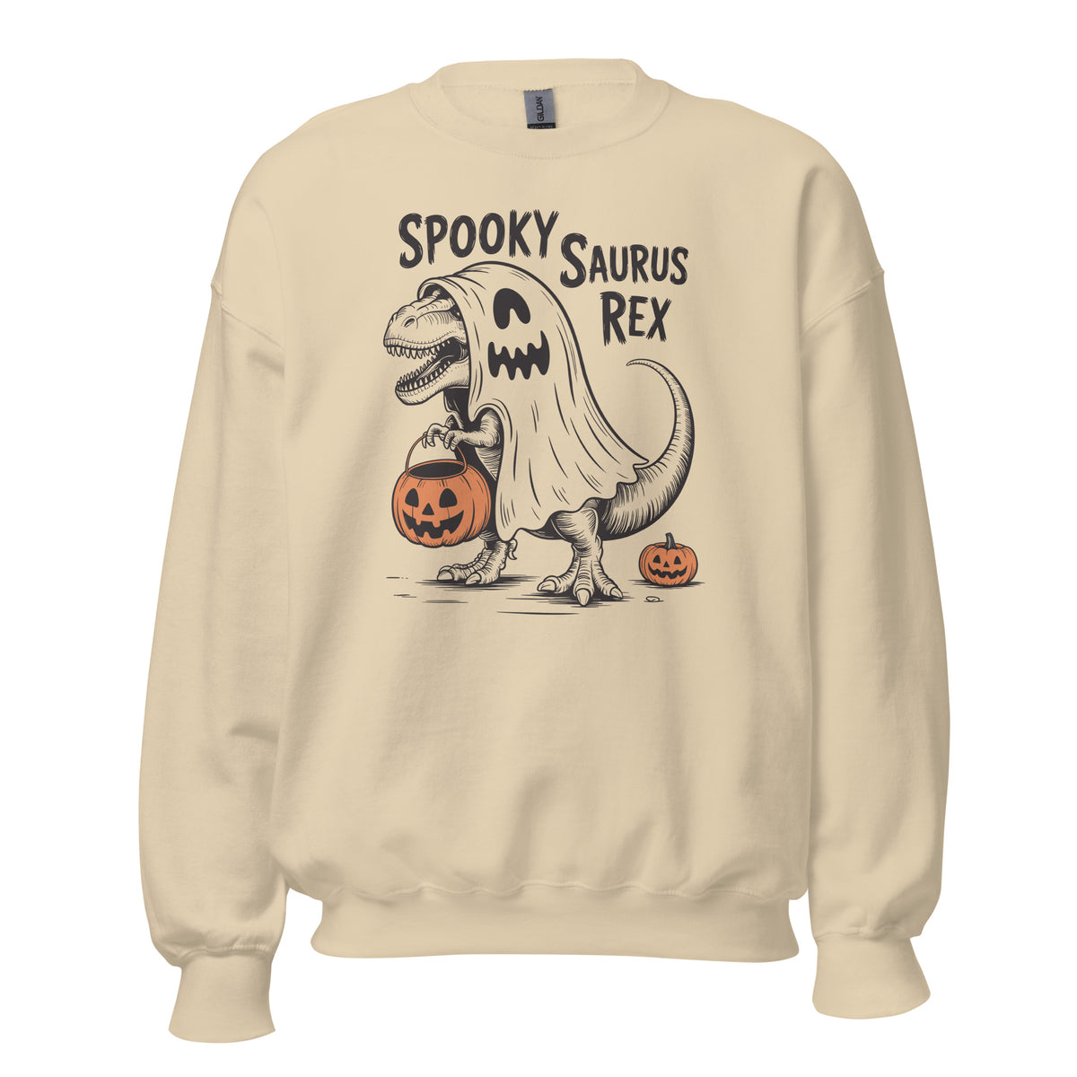 Bring Jurassic fun to Halloween with a Spooky Saurus Rex Dinosaur Ghost Sweatshirt for Festive Wear—perfect for cozy seasonal style.