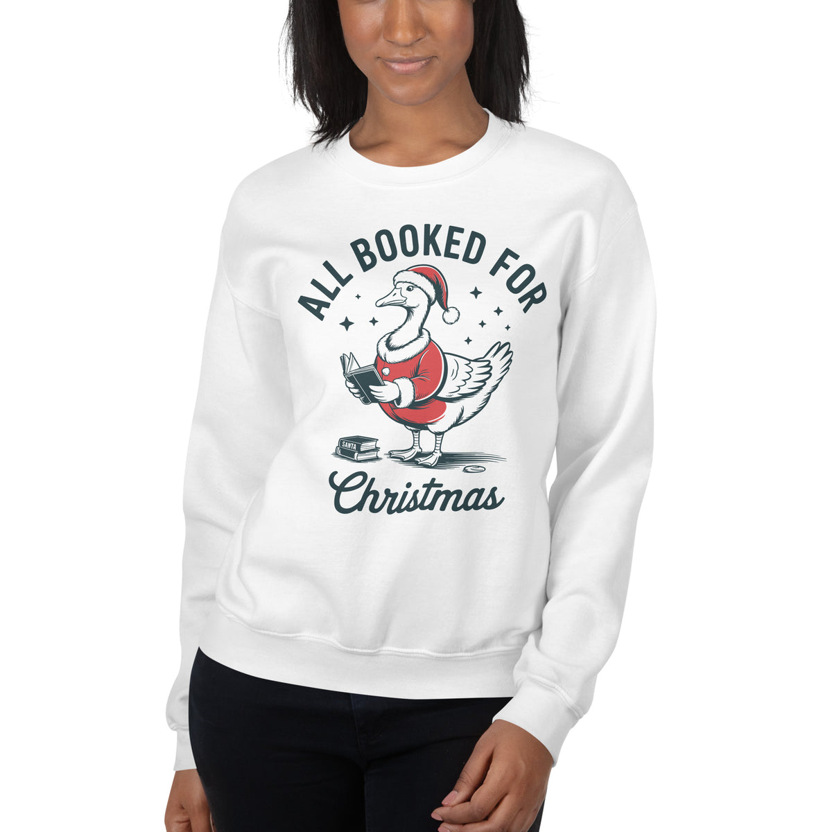 Make spirits bright with the Best Cute All Booked for Christmas Festive Goose Sweatshirt—an easygoing festive favorite for winter days and parties. Shop All Booked for Christmas Festive Goose Sweatshirt for a charming, comfortable holiday look that brings festive fun to every plan. Celebrate the season in the All Booked for Christmas Festive Goose Sweatshirt, a cozy, playful layer for holiday gatherings and gifting.