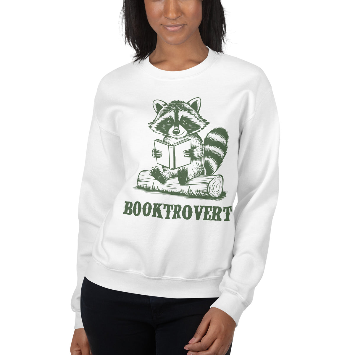 Shop Booktrovert Funny Sarcastic Raccoon Sweatshirt for Casual Outfits, a cozy statement piece for readers who prefer books, wit, and quiet company. Make your reading mood known with the Booktrovert Funny Sarcastic Raccoon Sweatshirt, designed for cozy days and clever bookworms. Buy Booktrovert Funny Sarcastic Raccoon Sweatshirt—soft, witty apparel for introverted book lovers with a playful edge.