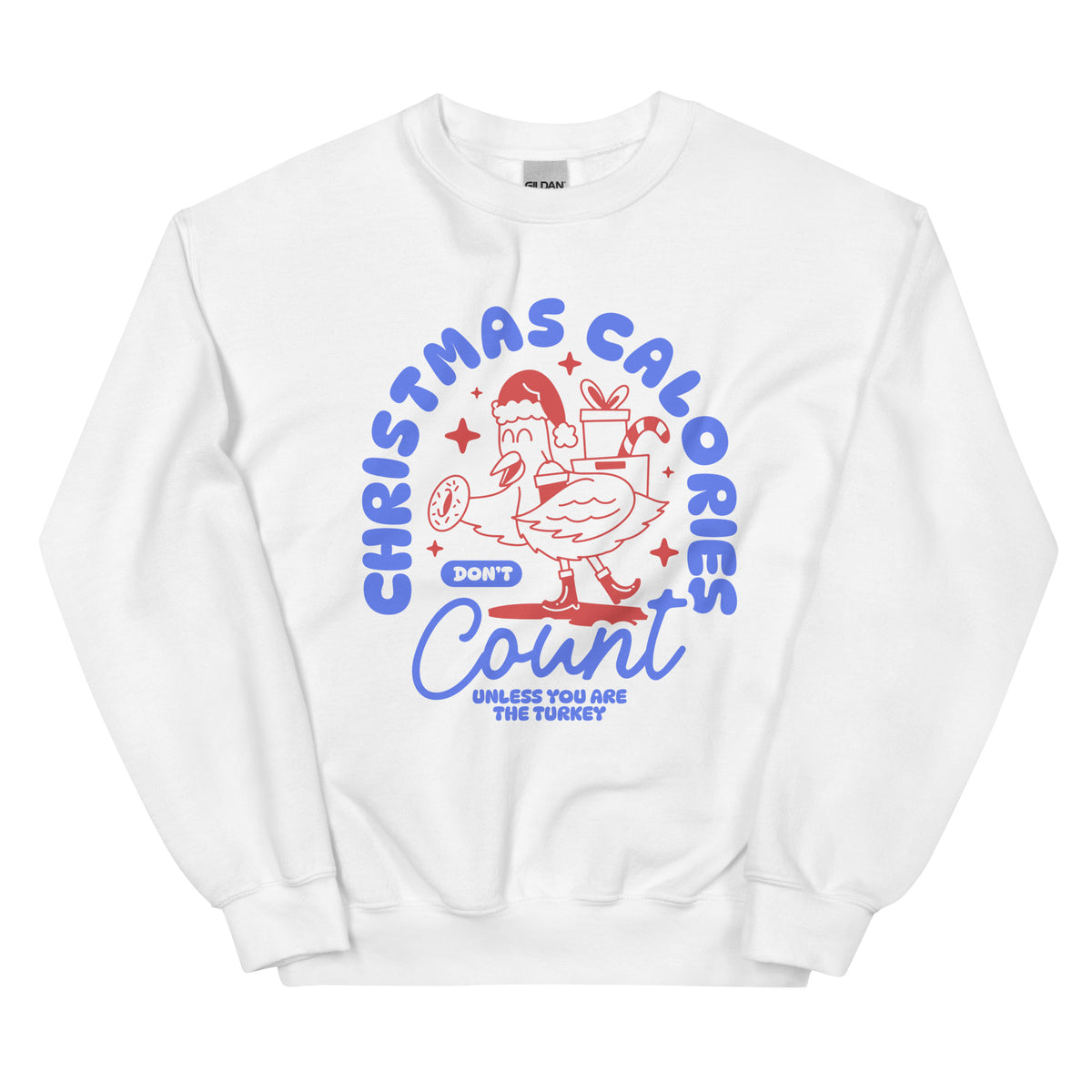 Shop Funny Christmas Calories Don't Count Turkey Sweatshirt Casual Wear for a fun, comfy way to show off your Thanksgiving and Christmas spirit. Make holiday meals more fun with a Christmas Calories Don't Count Turkey Sweatshirt—a cozy, playful pick for parties and gift giving. Celebrate the season in a Christmas Calories Don't Count Turkey Sweatshirt, perfect for festive feasts, cozy gatherings, and holiday laughs.