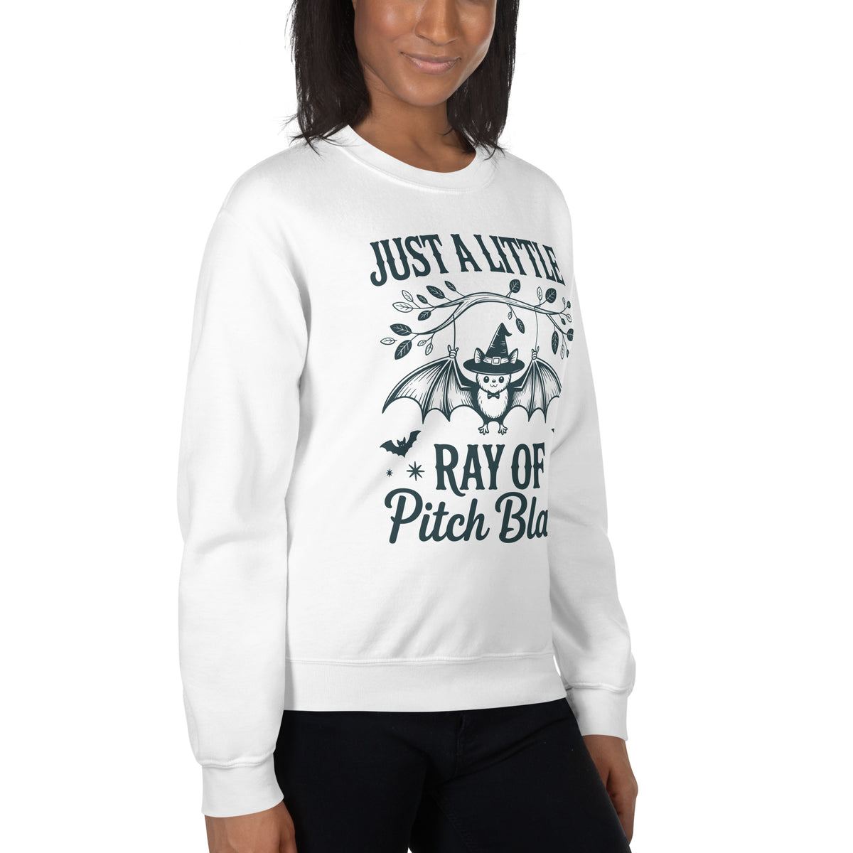 Best Just a Little Ray of Pitch Black Halloween Sweatshirt Festive Wear for cozy, spooky style that's perfect for chilly October nights and beyond.