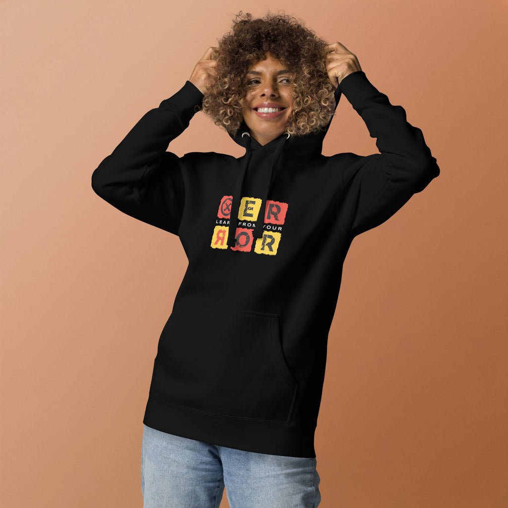 Make a statement in the Bold Grunge Lettering Learn From Your Error Hoodie Casual Wear—an ultra-comfy graphic layer with rebellious everyday style. Buy the Bold Grunge Lettering Learn From Your Error Hoodie for a gritty graphic look, soft warmth, and a motivational message. Shop the Bold Grunge Lettering Learn From Your Error Hoodie, featuring an edgy statement design, cozy comfort, and standout streetwear style.