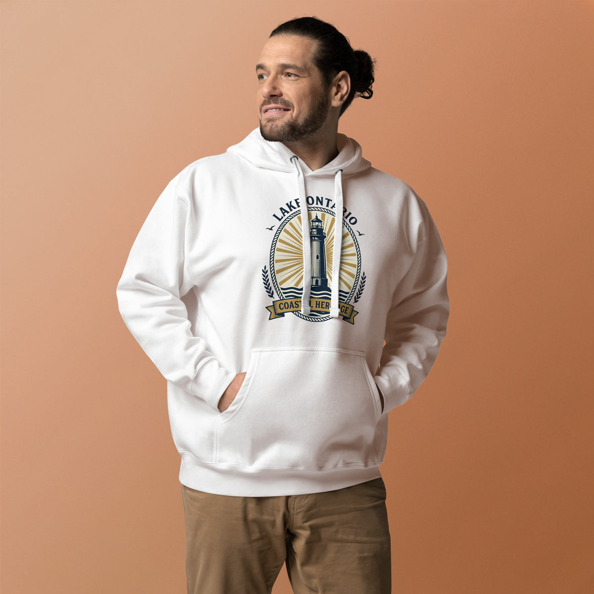 Lake Ontario Coastal Heritage Lighthouse Hoodie Casual Wear Shop the Lake Ontario Coastal Heritage Lighthouse Hoodie for comfortable everyday warmth and a timeless design inspired by Great Lakes history. Celebrate shoreline history with the Lake Ontario Coastal Heritage Lighthouse Hoodie, a cozy layer for maritime enthusiasts and coastal explorers. Buy Lake Ontario Coastal Heritage Lighthouse Hoodie, blending soft comfort with a classic tribute to Ontario's iconic waterfront.