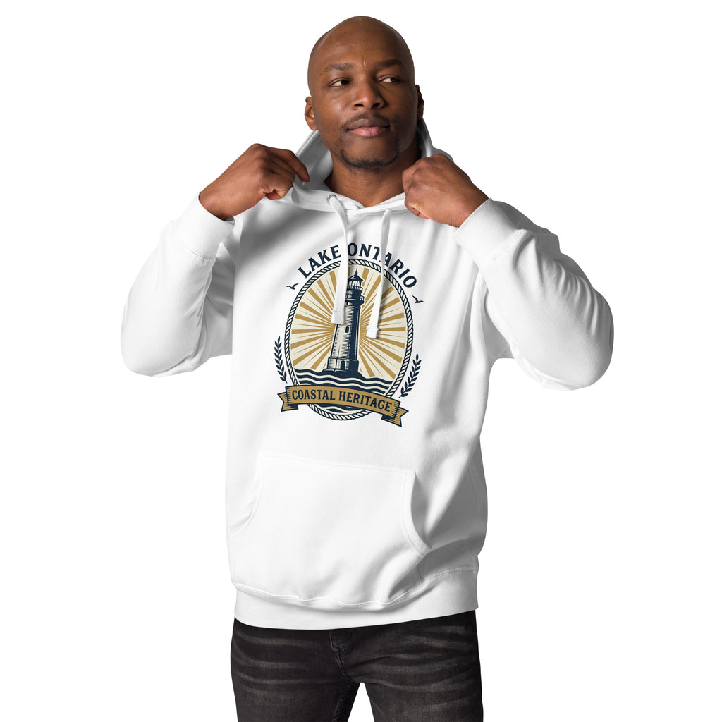 Lake Ontario Coastal Heritage Lighthouse Hoodie Casual Wear Shop the Lake Ontario Coastal Heritage Lighthouse Hoodie for comfortable everyday warmth and a timeless design inspired by Great Lakes history. Celebrate shoreline history with the Lake Ontario Coastal Heritage Lighthouse Hoodie, a cozy layer for maritime enthusiasts and coastal explorers. Buy Lake Ontario Coastal Heritage Lighthouse Hoodie, blending soft comfort with a classic tribute to Ontario's iconic waterfront.