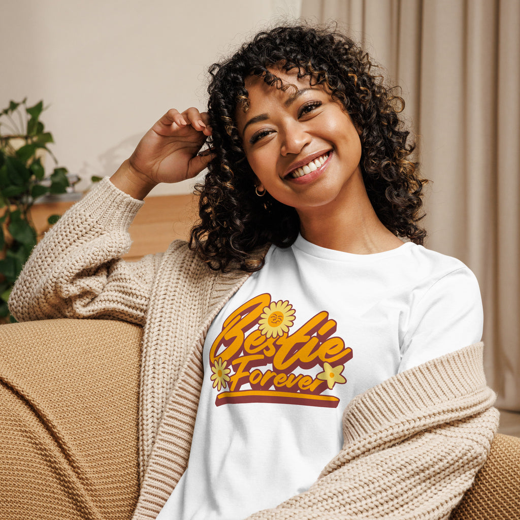 Shop Bestie Forever Friendship Women's Relaxed T-Shirt Casual Wear for a soft, casual look that makes a thoughtful gift for your favorite friend. Show your friendship pride in the Bestie Forever Friendship Women's Relaxed T-Shirt—an everyday essential for matching bestie moments. Celebrate your closest bond with the Bestie Forever Friendship Women's Relaxed T-Shirt, designed for easy comfort and heartfelt style.